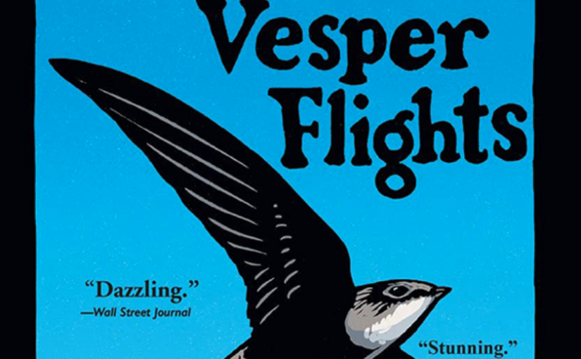 Book cover with a drawing of a soaring bird against a blue background